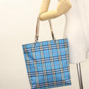 BURBERRY Nova Check Tote Bag Nylon Blue Auth mr1314-20