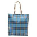 BURBERRY Nova Check Tote Bag Nylon Blue Auth mr1314-2
