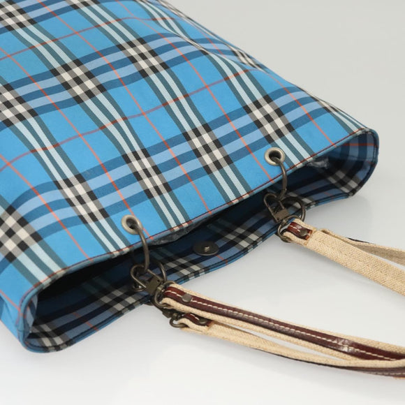 BURBERRY Nova Check Tote Bag Nylon Blue Auth mr1314