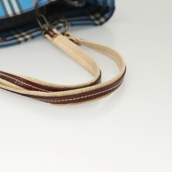 BURBERRY Nova Check Tote Bag Nylon Blue Auth mr1314