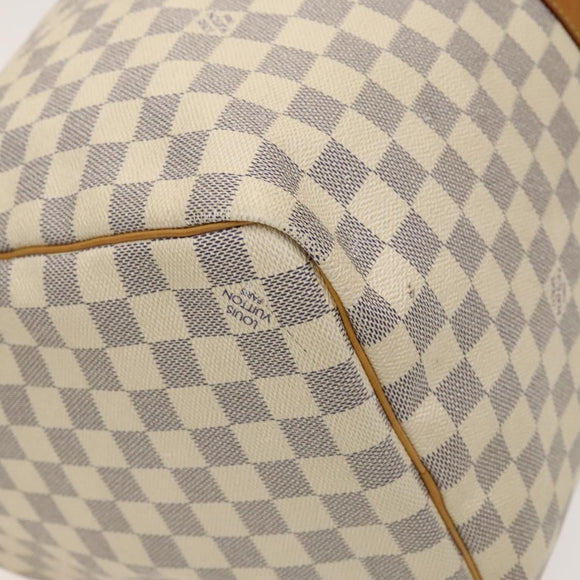 LOUIS VUITTON Damier Azur Keepall 50 Boston Bag N41430 LV Auth mr1315