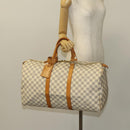 LOUIS VUITTON Damier Azur Keepall 50 Boston Bag N41430 LV Auth mr1315-22