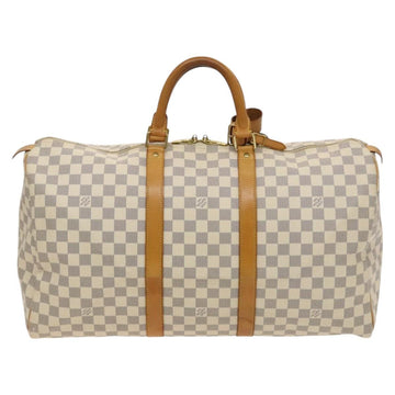 LOUIS VUITTON Damier Azur Keepall 50 Boston Bag N41430 LV Auth mr1315 - 0