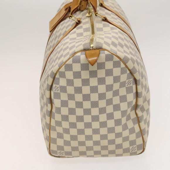 LOUIS VUITTON Damier Azur Keepall 50 Boston Bag N41430 LV Auth mr1315