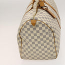LOUIS VUITTON Damier Azur Keepall 50 Boston Bag N41430 LV Auth mr1315-4