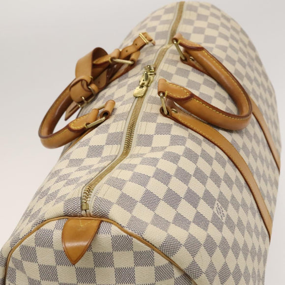 LOUIS VUITTON Damier Azur Keepall 50 Boston Bag N41430 LV Auth mr1315