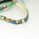 CHANEL Tote Bag Nylon Green Silver CC Auth mr1316-15