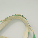 CHANEL Tote Bag Nylon Green Silver CC Auth mr1316-9