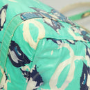 CHANEL Tote Bag Nylon Green Silver CC Auth mr1316-18