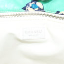 CHANEL Tote Bag Nylon Green Silver CC Auth mr1316-21