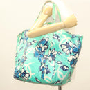 CHANEL Tote Bag Nylon Green Silver CC Auth mr1316-27