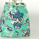 CHANEL Tote Bag Nylon Green Silver CC Auth mr1316-3