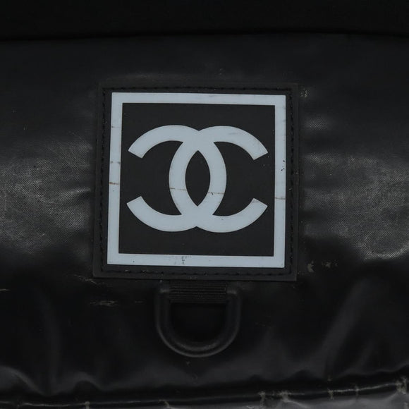 CHANEL Sports Waist Bag Nylon Black CC Auth mr1323