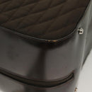 BALLY Quilted Boston Bag Nylon Black Silver Auth mr1328-14