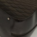 BALLY Quilted Boston Bag Nylon Black Silver Auth mr1328-15