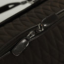 BALLY Quilted Boston Bag Nylon Black Silver Auth mr1328-10