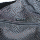 BALLY Quilted Boston Bag Nylon Black Silver Auth mr1328-17
