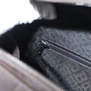 BALLY Quilted Boston Bag Nylon Black Silver Auth mr1328-21