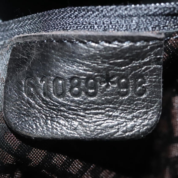 BALLY Quilted Boston Bag Nylon Black Silver Auth mr1328