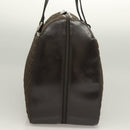 BALLY Quilted Boston Bag Nylon Black Silver Auth mr1328-3