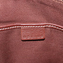 CELINE C Macadam Canvas Shoulder Bag Suede Leather Blue Gold Auth mr1329-17