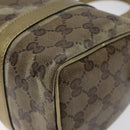 GUCCI GG Crystal Hand Bag Coated Canvas Beige Gold 193604 Auth mr1331-9
