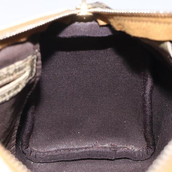 GUCCI GG Crystal Hand Bag Coated Canvas Beige Gold 193604 Auth mr1331