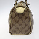 GUCCI GG Crystal Hand Bag Coated Canvas Beige Gold 193604 Auth mr1331-3