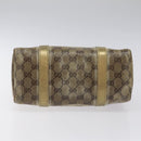 GUCCI GG Crystal Hand Bag Coated Canvas Beige Gold 193604 Auth mr1331-5