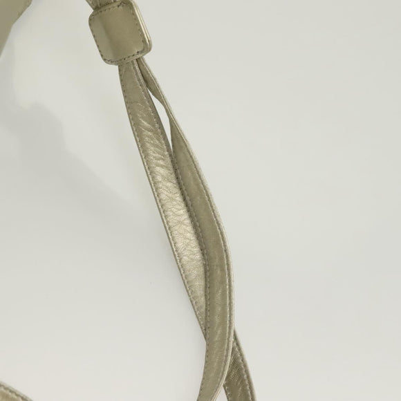 LOEWE Backpack Leather Gold Auth mr1333
