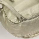 LOEWE Backpack Leather Gold Auth mr1333-18