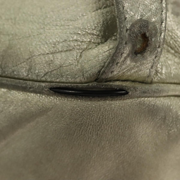 LOEWE Backpack Leather Gold Auth mr1333