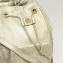 LOEWE Backpack Leather Gold Auth mr1333-20