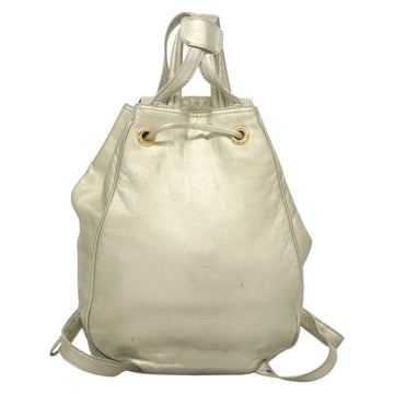 LOEWE Backpack Leather Gold Auth mr1333 - 0