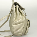 LOEWE Backpack Leather Gold Auth mr1333-4