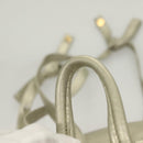 LOEWE Backpack Leather Gold Auth mr1333-14