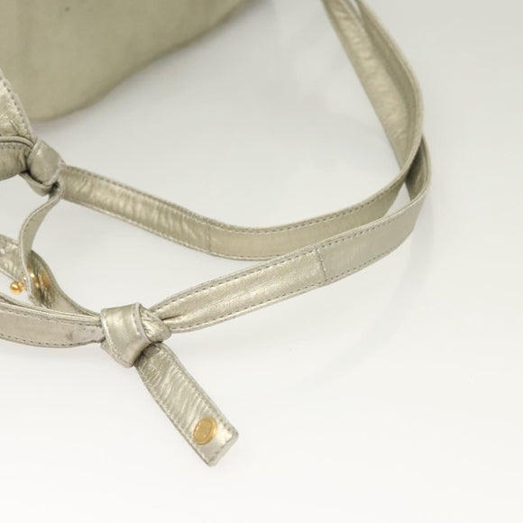 LOEWE Backpack Leather Gold Auth mr1333