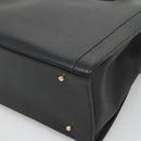 GUCCI Bamboo Hand Bag Leather Black Gold 002 1186 0259 Auth mr1334-9