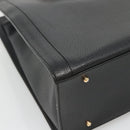 GUCCI Bamboo Hand Bag Leather Black Gold 002 1186 0259 Auth mr1334-14