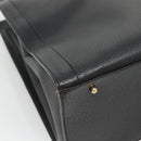 GUCCI Bamboo Hand Bag Leather Black Gold 002 1186 0259 Auth mr1334-16