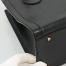GUCCI Bamboo Hand Bag Leather Black Gold 002 1095 0260 Auth mr1335-14