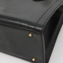 GUCCI Bamboo Hand Bag Leather Black Gold 002 1095 0260 Auth mr1335-15