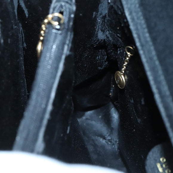 GUCCI Bamboo Hand Bag Leather Black Gold 002 1095 0260 Auth mr1335