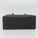 GUCCI Bamboo Hand Bag Leather Black Gold 002 2853 0260 0 Auth mr1336-5