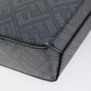 FENDI Shadow Clutch Bag Leather Navy Silver 7VA564 AP1B F1L7Q Auth mr1344-16