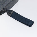 FENDI Shadow Clutch Bag Leather Navy Silver 7VA564 AP1B F1L7Q Auth mr1344-8