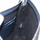 FENDI Shadow Clutch Bag Leather Navy Silver 7VA564 AP1B F1L7Q Auth mr1344-18