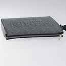 FENDI Shadow Clutch Bag Leather Navy Silver 7VA564 AP1B F1L7Q Auth mr1344-5