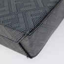 FENDI Shadow Clutch Bag Leather Navy Silver 7VA564 AP1B F1L7Q Auth mr1344-14