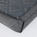 FENDI Shadow Clutch Bag Leather Navy Silver 7VA564 AP1B F1L7Q Auth mr1344-15